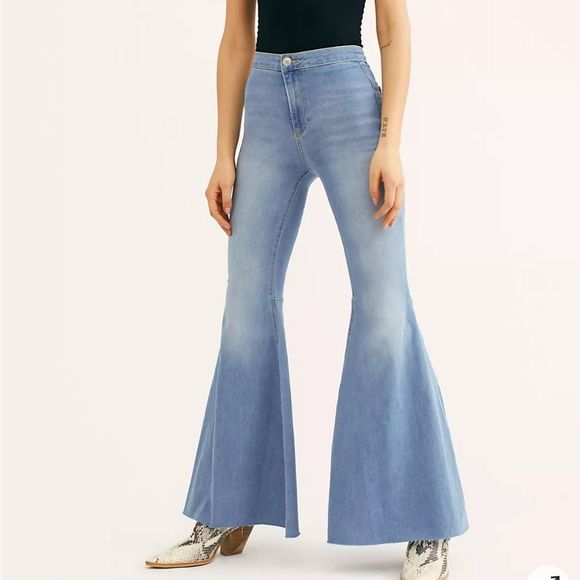 Free People Just Float High Rise Flare Jeans 31 - Picture 1 of 8